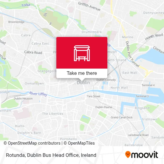 Rotunda, Dublin Bus Head Office map