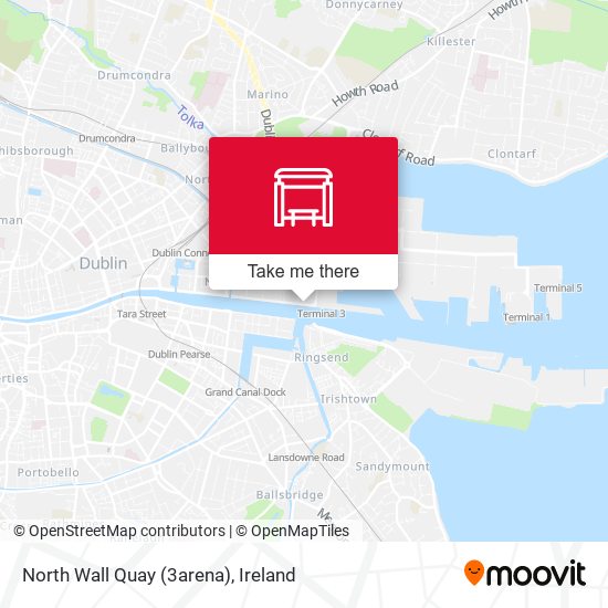 North Wall Quay (3arena) map