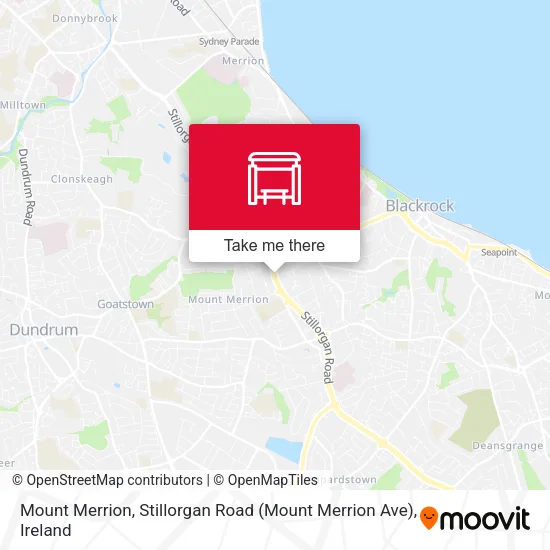 Mount Merrion, Stillorgan Road (Mount Merrion Ave) map