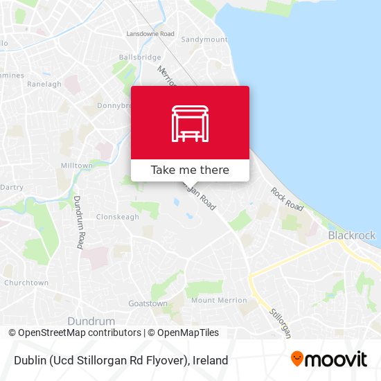 Dublin (Ucd Stillorgan Rd Flyover) map
