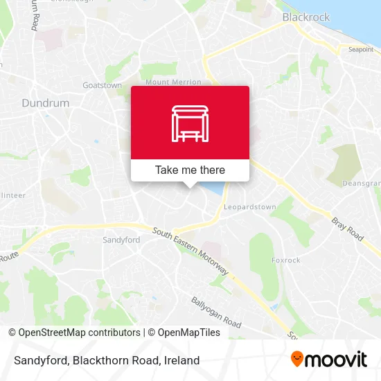 Sandyford, Blackthorn Road map
