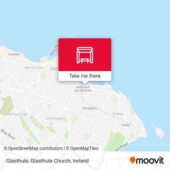 Glasthule, Glasthule Church map