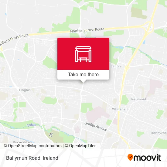 Ballymun Road map