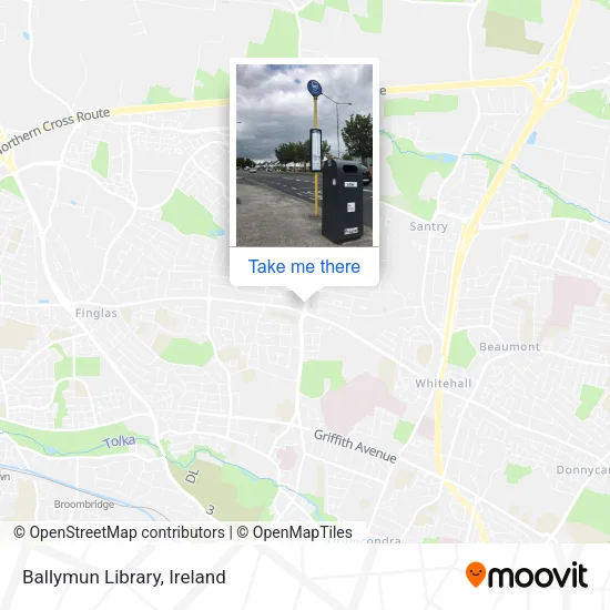 Ballymun Library map