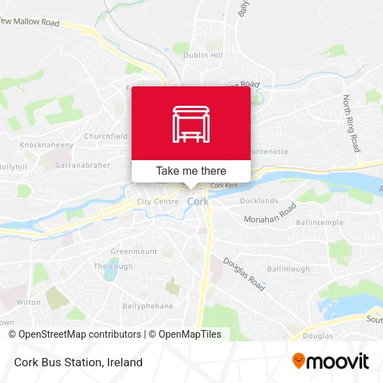 Cork Bus Station map