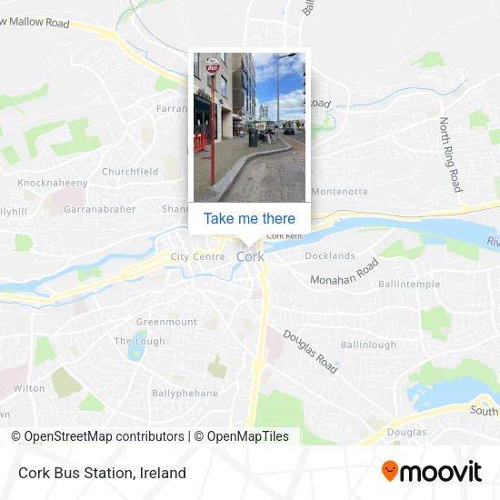 Cork Bus Station map