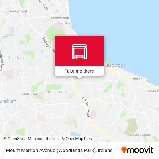 Mount Merrion Avenue (Woodlands Park) map