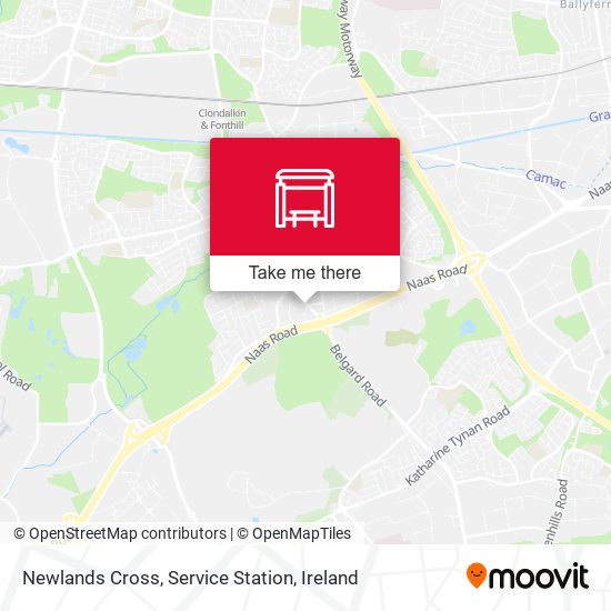 Newlands Cross, Service Station map