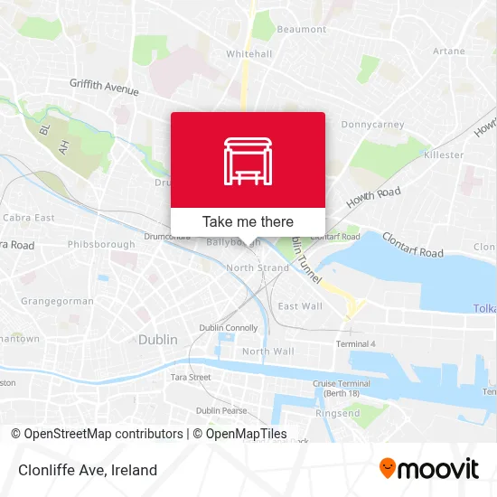 Clonliffe Ave map