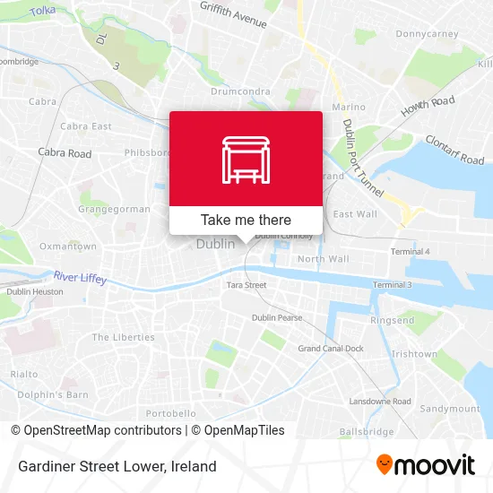Gardiner Street Lower map