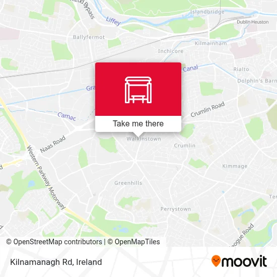 Kilnamanagh Rd map