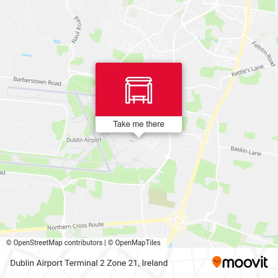 Dublin Airport Terminal 2 Zone 21 map