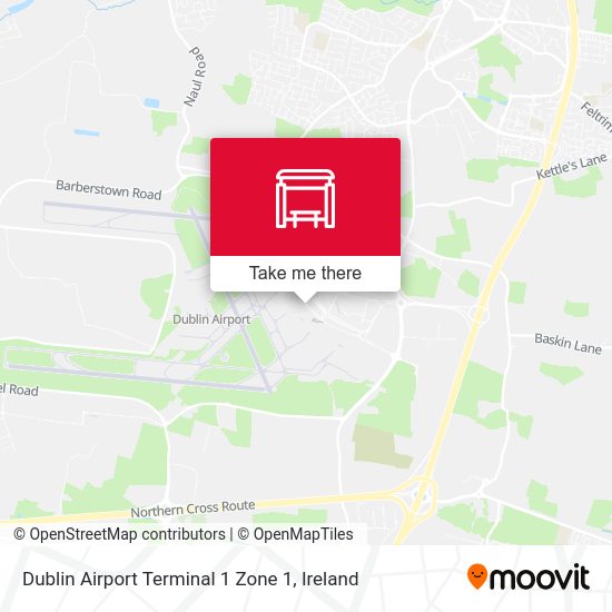 Dublin Airport Terminal 1 Zone 1 map