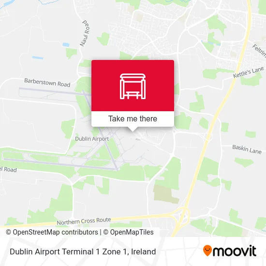 Dublin Airport Terminal 1 Zone 1 map