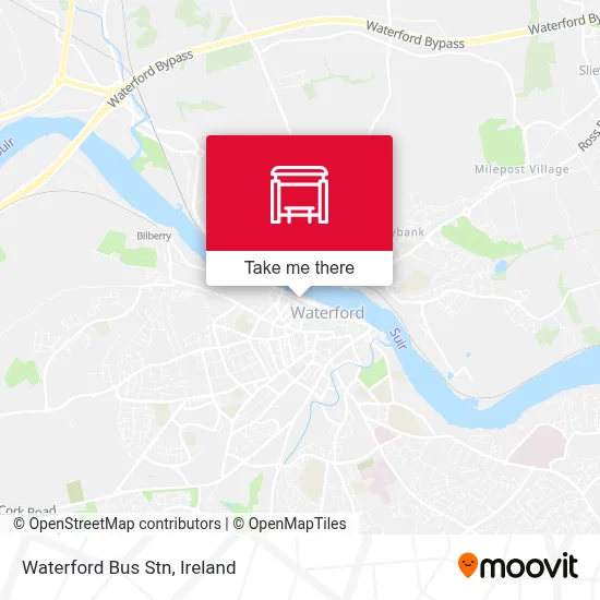 Waterford Bus Stn map