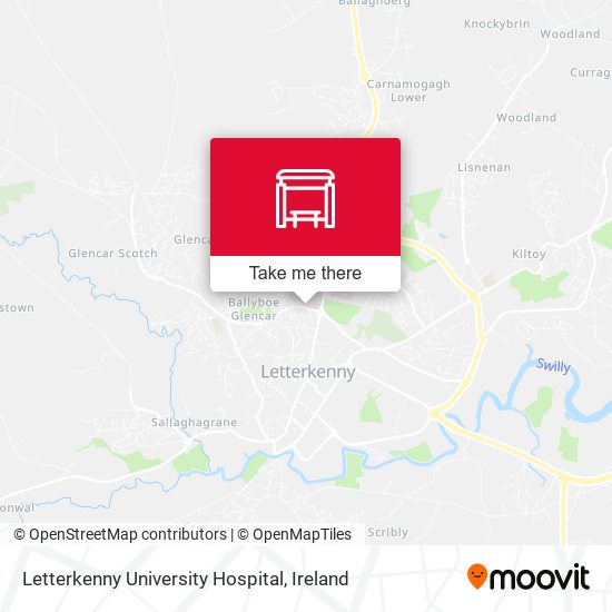 Letterkenny University Hospital map