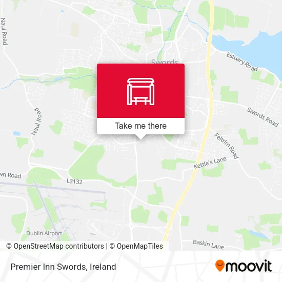 Premier Inn Swords map