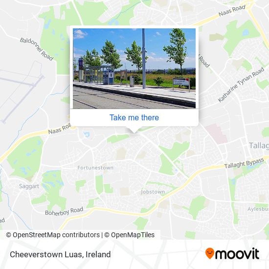 Cheeverstown Luas map