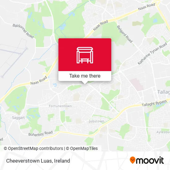 Cheeverstown Luas map