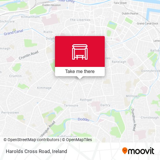 Harolds Cross Road map