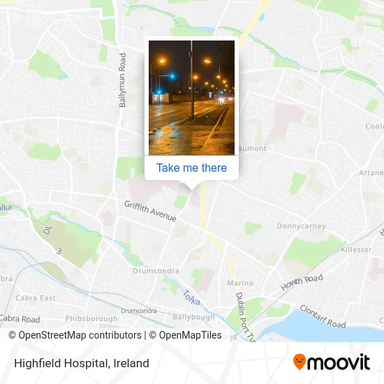 Highfield Hospital map