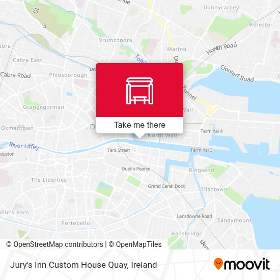 Jury's Inn Custom House Quay map
