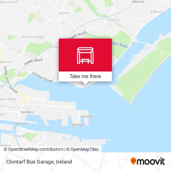 Clontarf Bus Garage map