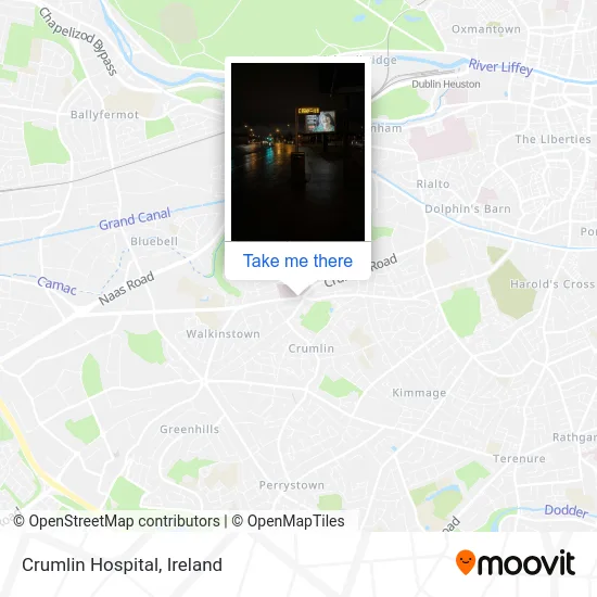 Crumlin Hospital map