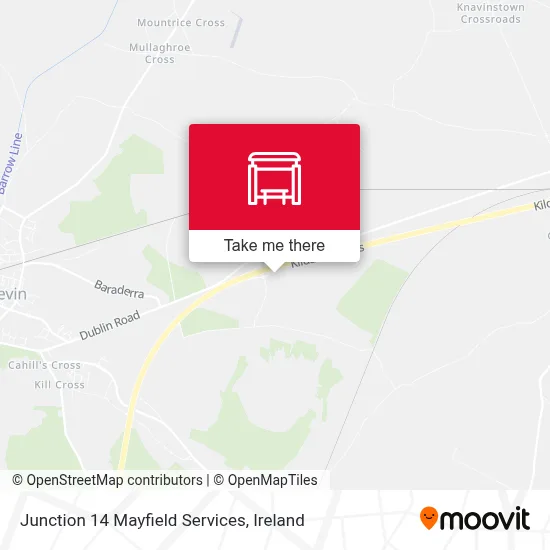 Junction 14 Mayfield Services map