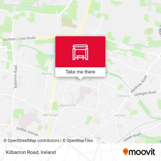 Kilbarron Road map
