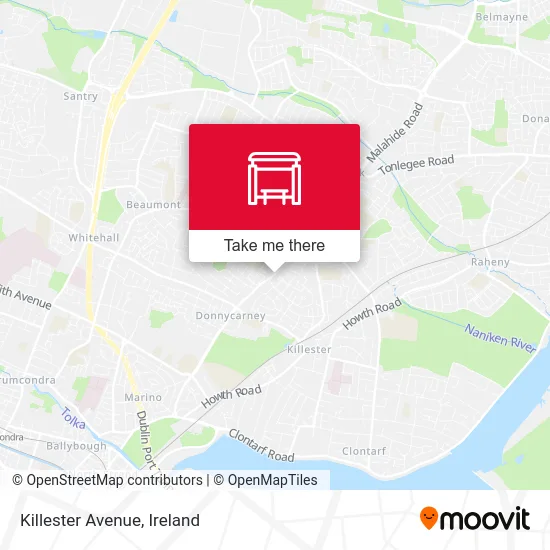 Killester Avenue map