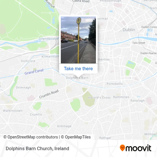 Dolphins Barn Church map