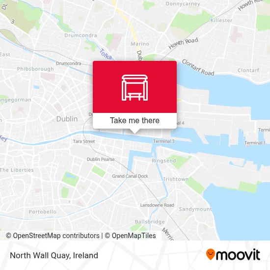 North Wall Quay map