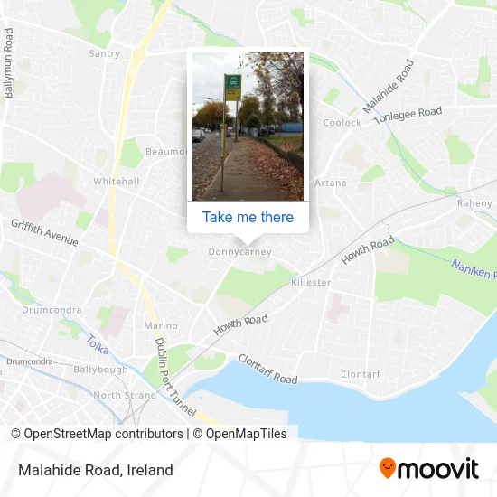 Malahide Road map