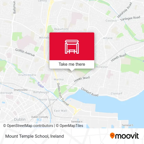 Mount Temple School map