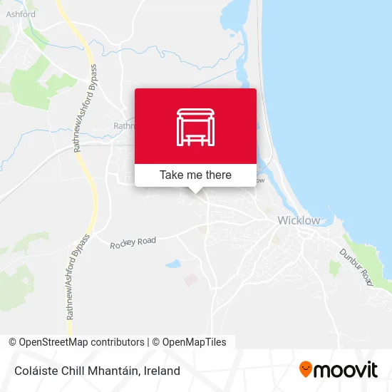 Coláiste Chill Mhantáin map