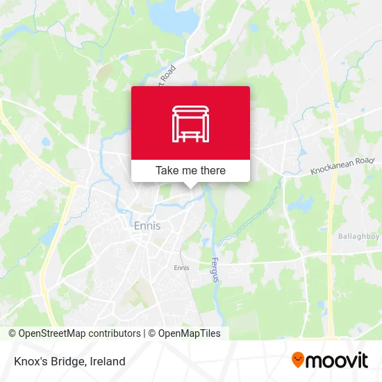 Knox's Bridge map