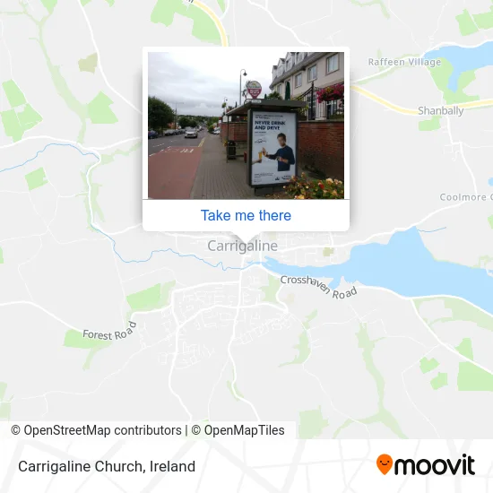 Carrigaline Church map