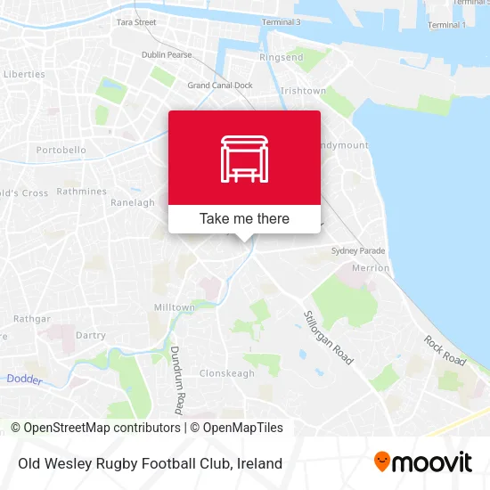 Old Wesley Rugby Football Club map