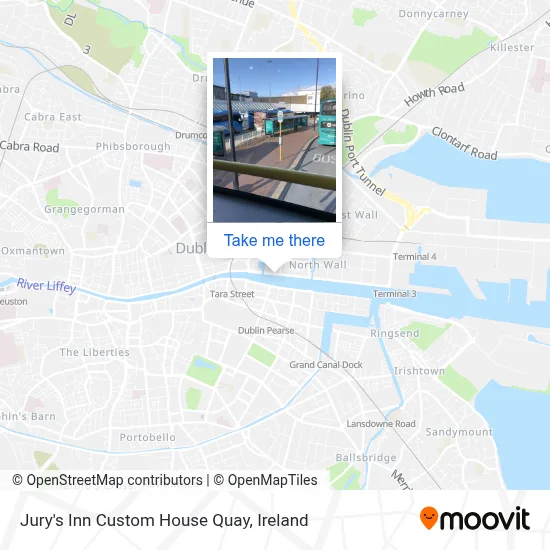 Jury's Inn Custom House Quay map