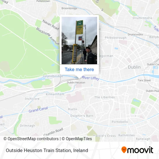 Outside Heuston Train Station map