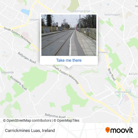 Carrickmines Luas map