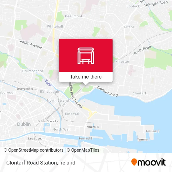 Clontarf Road Station map