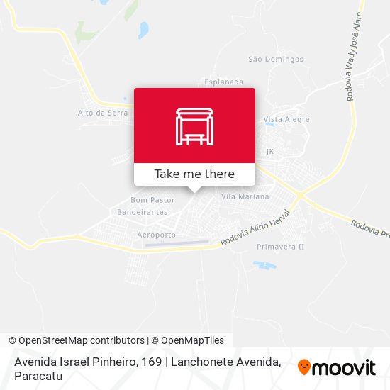 Mapa Avenida Israel Pinheiro, 169 | Lanchonete Avenida