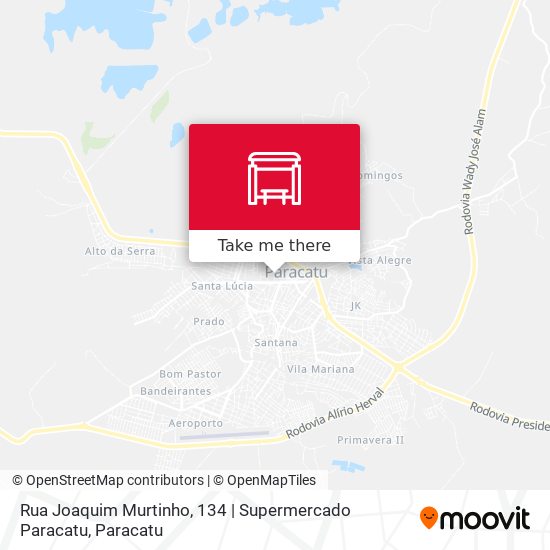 Mapa Rua Joaquim Murtinho, 134 | Supermercado Paracatu