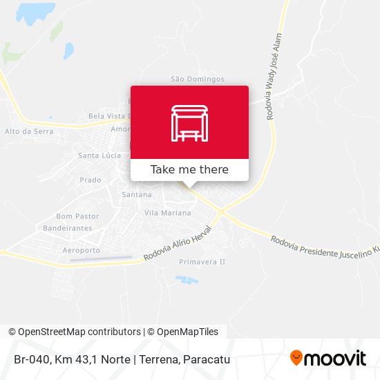 Mapa Br-040, Km 43,1 Norte | Terrena