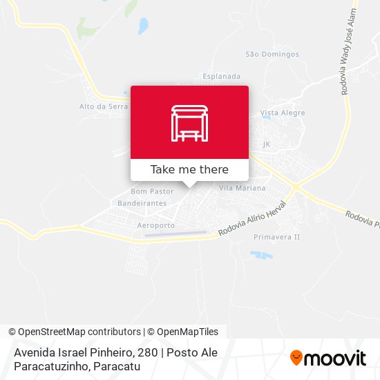 Mapa Avenida Israel Pinheiro, 280 | Posto Ale Paracatuzinho