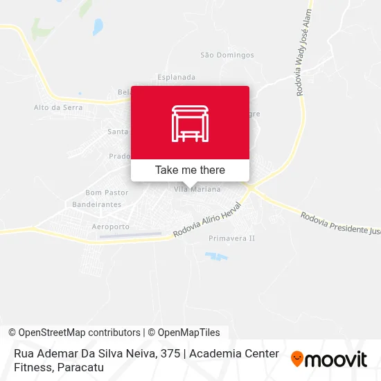 Rua Ademar Da Silva Neiva, 375 | Academia Center Fitness map