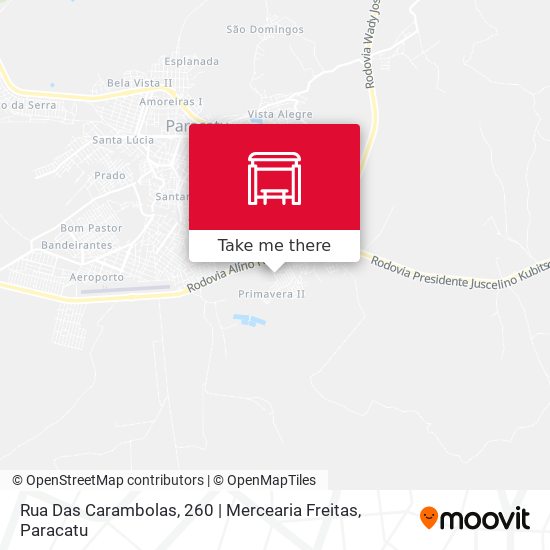 Mapa Rua Das Carambolas, 260 | Mercearia Freitas