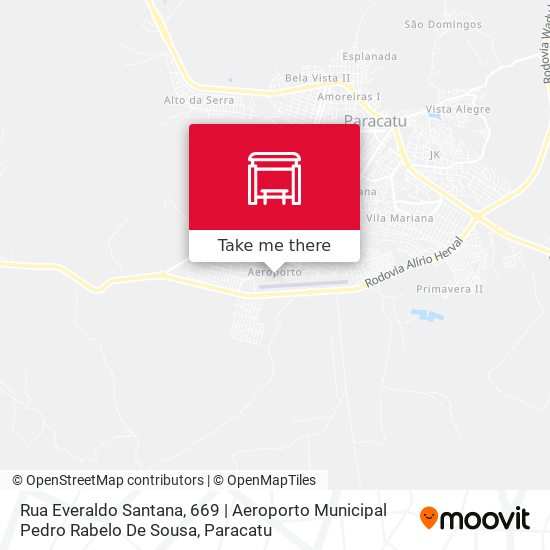 Mapa Rua Everaldo Santana, 669 | Aeroporto Municipal Pedro Rabelo De Sousa